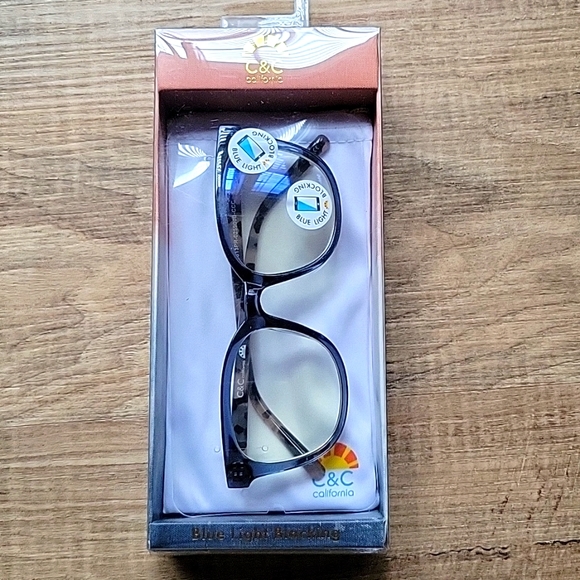 C&C California Bluelight Blocking Glasses Blue Clear Frames Blue Light - Picture 2 of 8